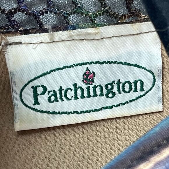 Patchington Womens Blouse Medium 3/4 Sleeve Peacock Feather Crochet Sparkle Boho - Picture 5 of 8